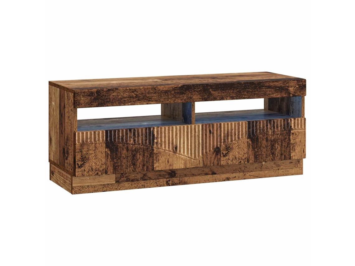 Vidaxl Gabinete De Tv Led Madeira Antiga Derivados De Madeira
