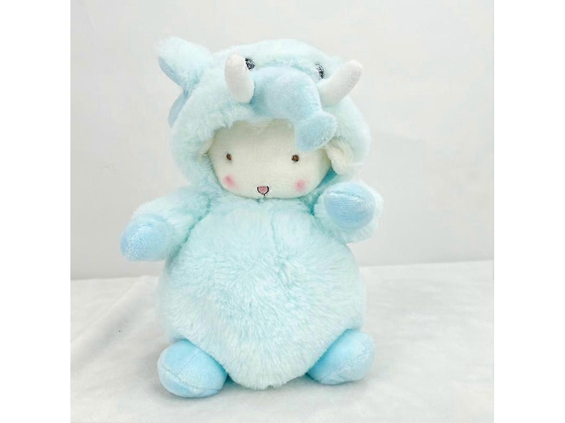 Pelúcia De Cordeiro Com Traje De Elefante, Macia, Azul, 8 Polegadas