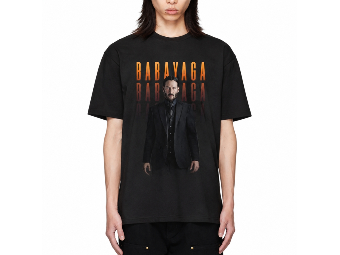Rockinstone John Wick Baba Yaga No Gun Black Adult T-shirt Size:s