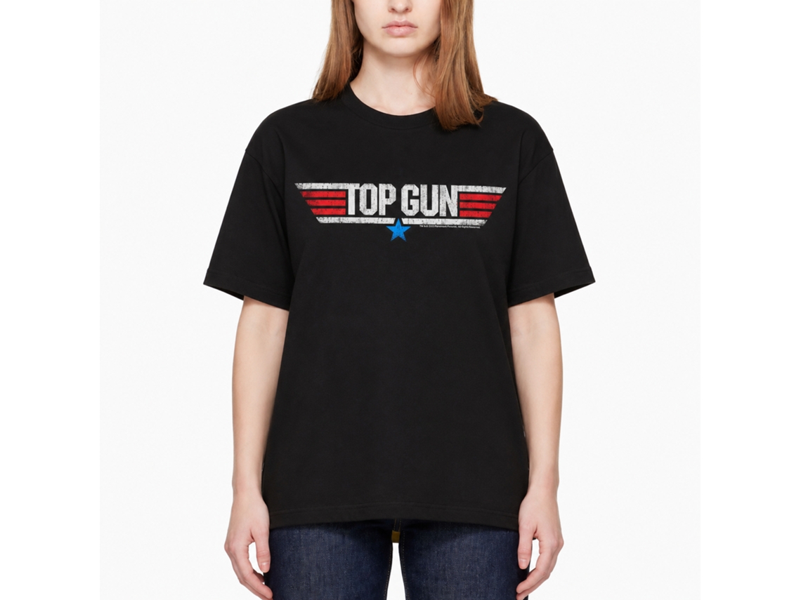 Rockinstone Top Gun Movie Logo Black Adult T-shirt Size:l