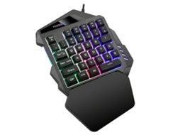 Teclado Gamer Com Uma Mão, Mini Teclado De Membrana, Teclado Profissional Com Fio Ultrafino Para Jogadores De Pc Ly Ebike