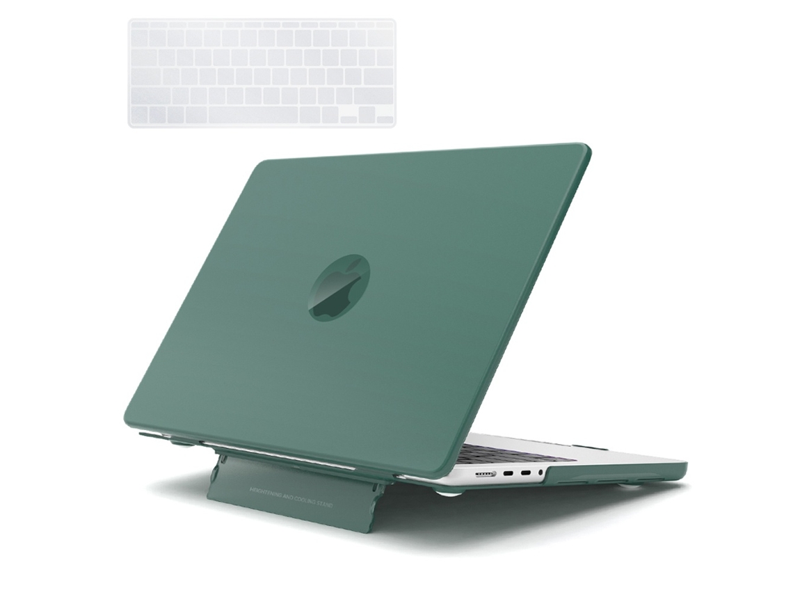 Capa Para Macbook Pro 13 Com Protetor De Teclado, Verde Escuro Elysve
