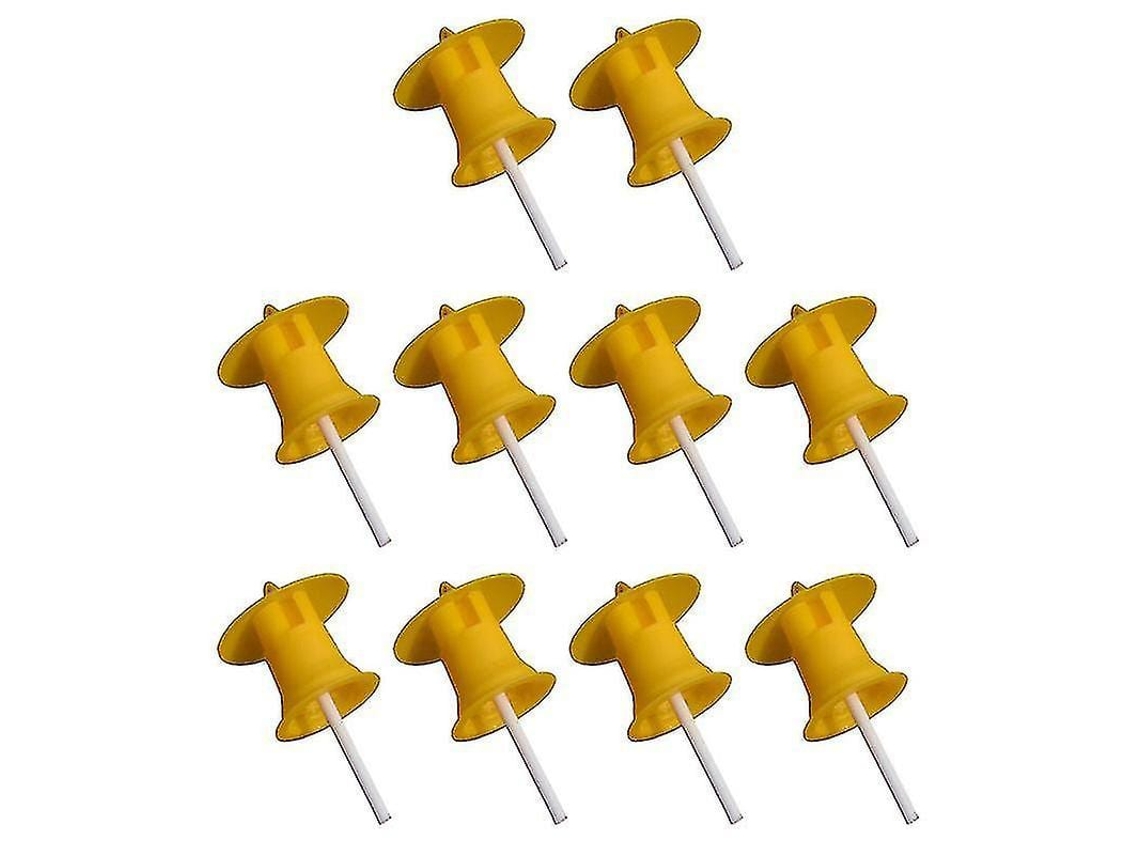 Armadilhas De Controle De Pragas Amarelas 6x3cm 10pcs Plástico Eficaz Para Moscas E Mosquitos