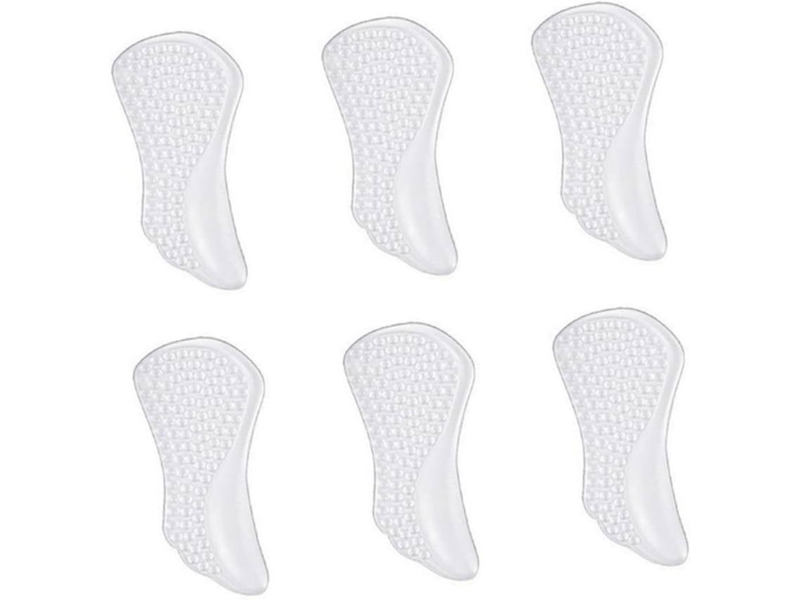 Ipetboom Conjunto De 3-pares Almofadas Suporte Plantar Para A Parte Frontal Do Pé Tamanho Médio Utilizado Em Atividades