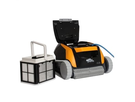 Robô De Piscina Elétrica Com Fundo Programável E Paredes Com Carrinho E25 + Caddy DOLPHIN