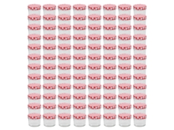 Vidaxl Frascos De Vidro Com Tampas Brancas E Vermelhas 96 Pcs 110 Ml