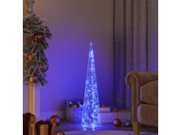 Vidaxl Cone De Iluminação Decorativo C/ Leds Azuis Acrílico 90 Cm