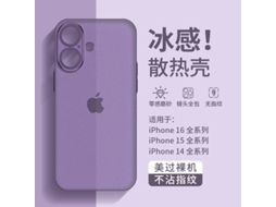 Capa Ultrafina Fosca Transparente Com Toque De Gelo Para Iphone 17 Na Cor Roxa Escura.