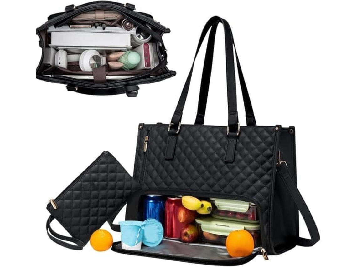 Bolsa Térmica Para Almoço, 15,6 Polegadas, À Prova De Vazamentos, Compatível Com Computador Portátil, Design 2 Em 1