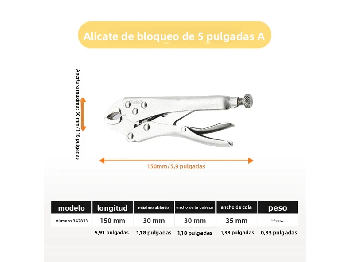 Ferramenta De Fixação Ajustável Para Soldagem (modelo 1 De 5 Polegadas), Tesoura De Fixação Elétrica De Aço Carbono De Alto Torque.