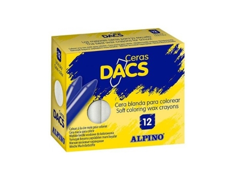 Estojo 12 Ceras Macias Dacs Branco