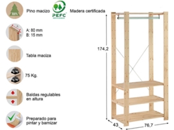 Kit Estante Evolution 175X76,7X43Cm ASTIGARRAGA