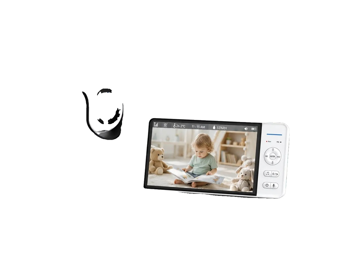Monitor De Bebê, Tela De 7 Polegadas, Áudio Bidirecional, Com Cabo Tipo-c