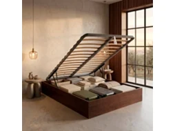 Sommier com Arrumação com Estrado ROYAL SLEEP Space Bed - 80x200cm (31 Cm de Altura - Wengué)