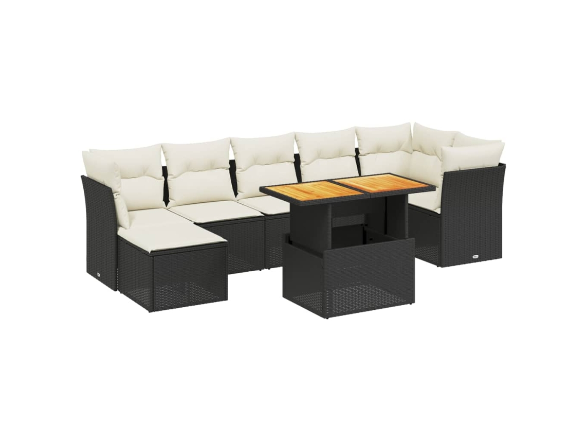 Garden Sofa Set, Garden Sofa Sets Vidaxl Preto Rattan / Vime (n/a)
