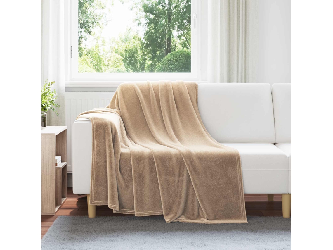 Vidaxl Cobertor Camelo 150 X 200 Cm Lã