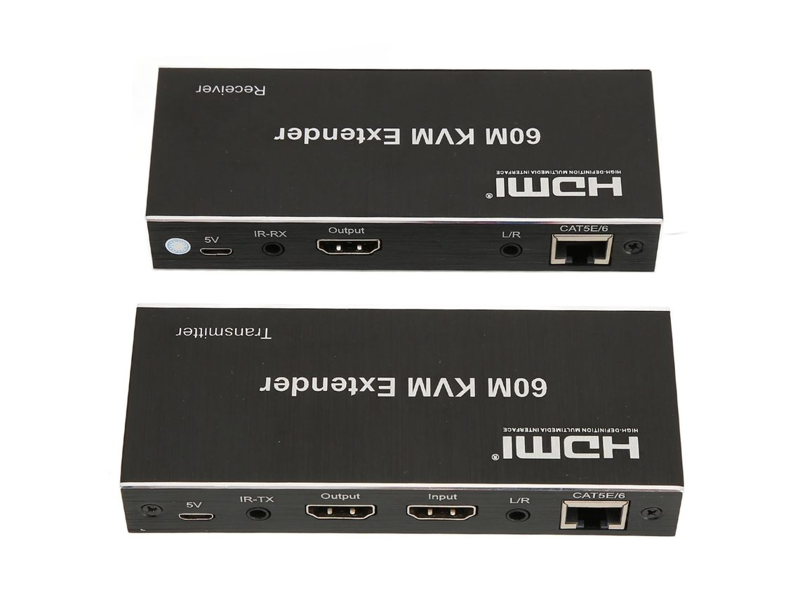 Extensor Kvm De 60 M Multifuncional 1080p 60 Hz Hd Interface Multimídia Kvm Usb Extensor Para Tv Dvd Player Pc 100 240 V Slowmoose