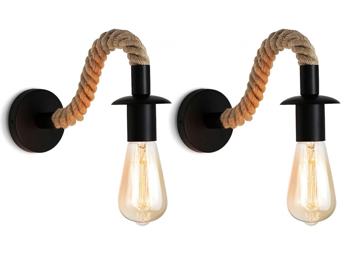 Luminária de parede moderna e criativa para quarto e corredor, soquete E14 BRILVIBERA