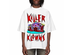 Rockinstone Killer Klowns Crazy House White Adult T-shirt Size:l