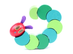 Brinquedo De Lagarta De Madeira Flexível Blocos Animais Educativo Para Bebês