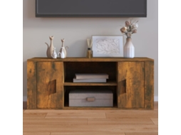Vidaxl Móvel P/ Tv 100x35x40cm Madeira Processada Cor Carvalho Fumado