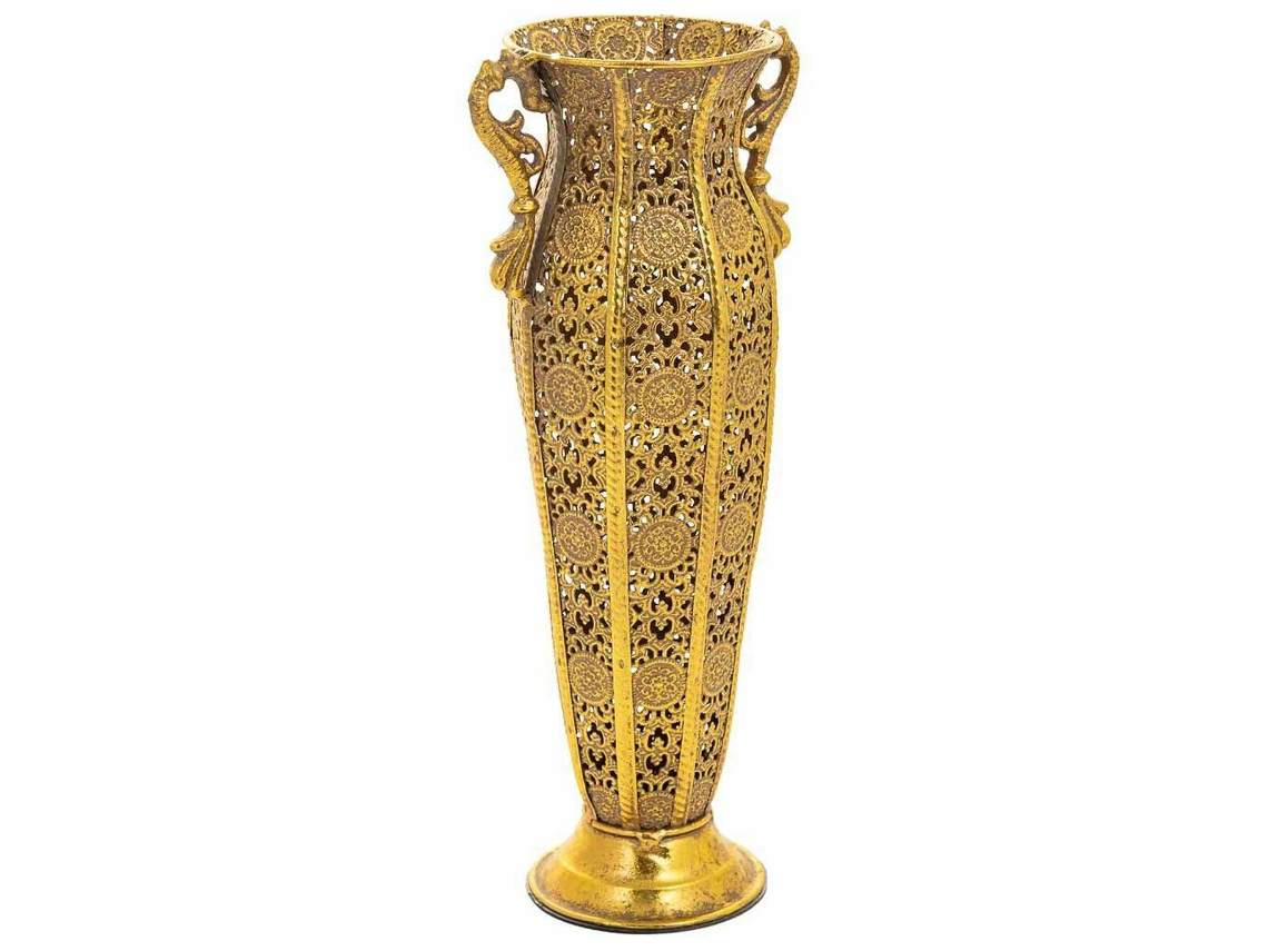 Vaso ALEXANDRA HOUSE LIVING Ouro Ferro 12 x 38 x 16 cm
