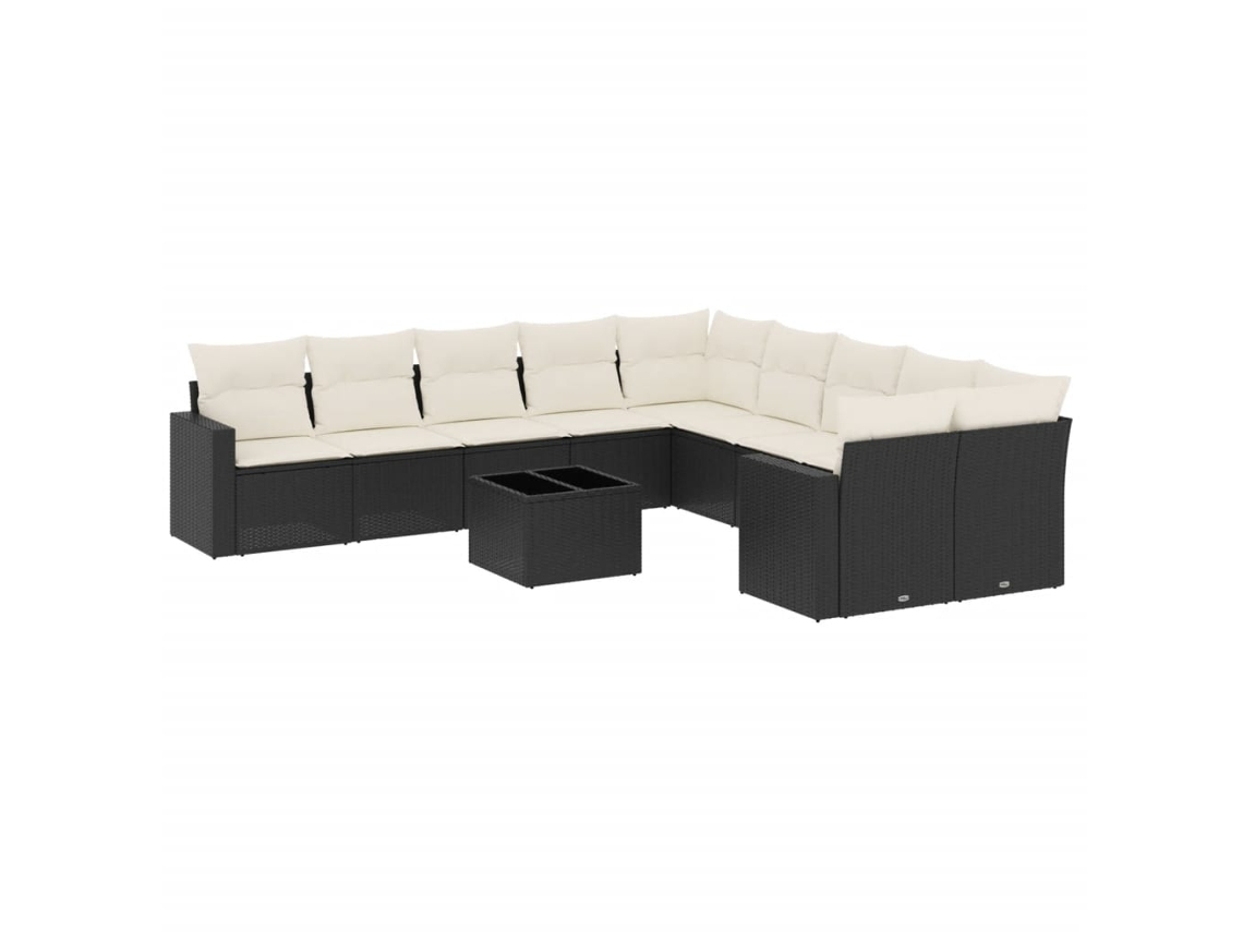 Garden Sofa Set, Garden Sofa Sets Vidaxl Preto Rattan / Vime (n/a)