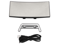 Despertador Digital, Relógio Digital Com Tela Led Curva De 7 Polegadas E Brilho Ajustável Para Quarto Infantil, Bran Co Grande