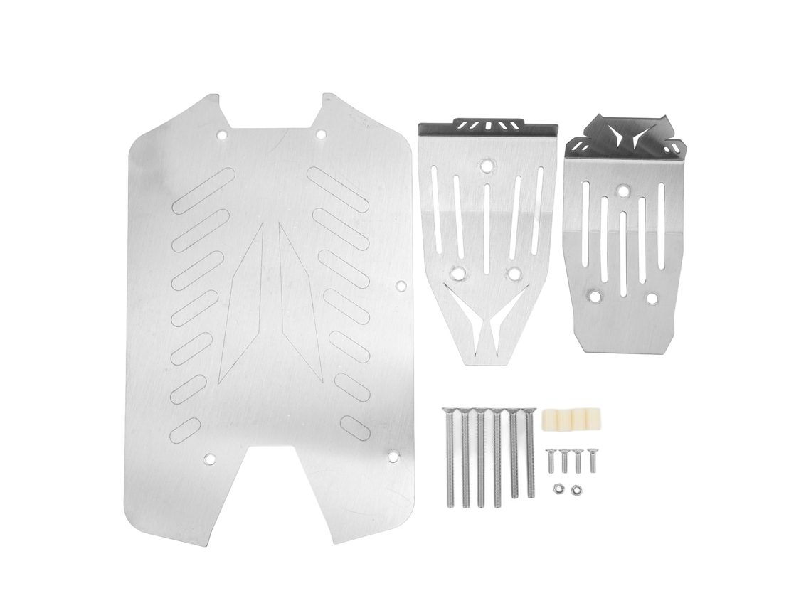 Mali placa de Deslizamento Inox para Chassis Rc Big Rock 1/10 Carros de Controle Remoto Prata