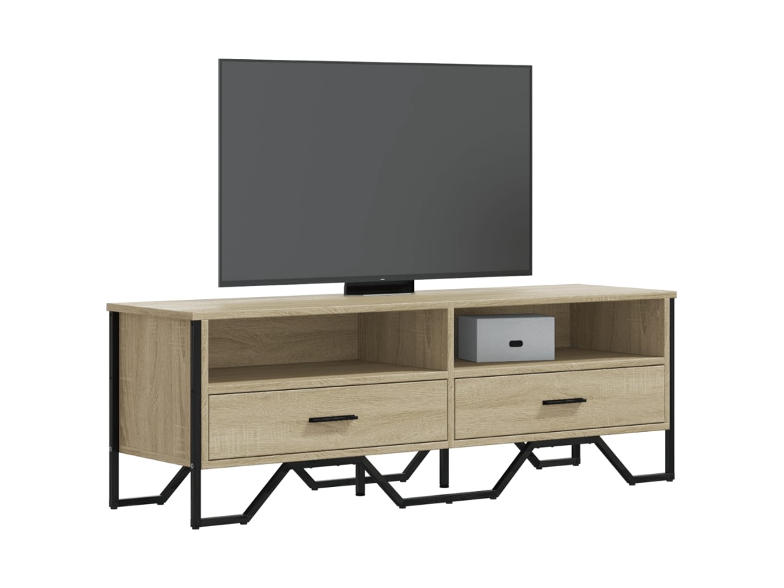 Vidaxl Móvel P/ Tv 122x34x41 Cm Madeira Processada Carvalho Sonoma