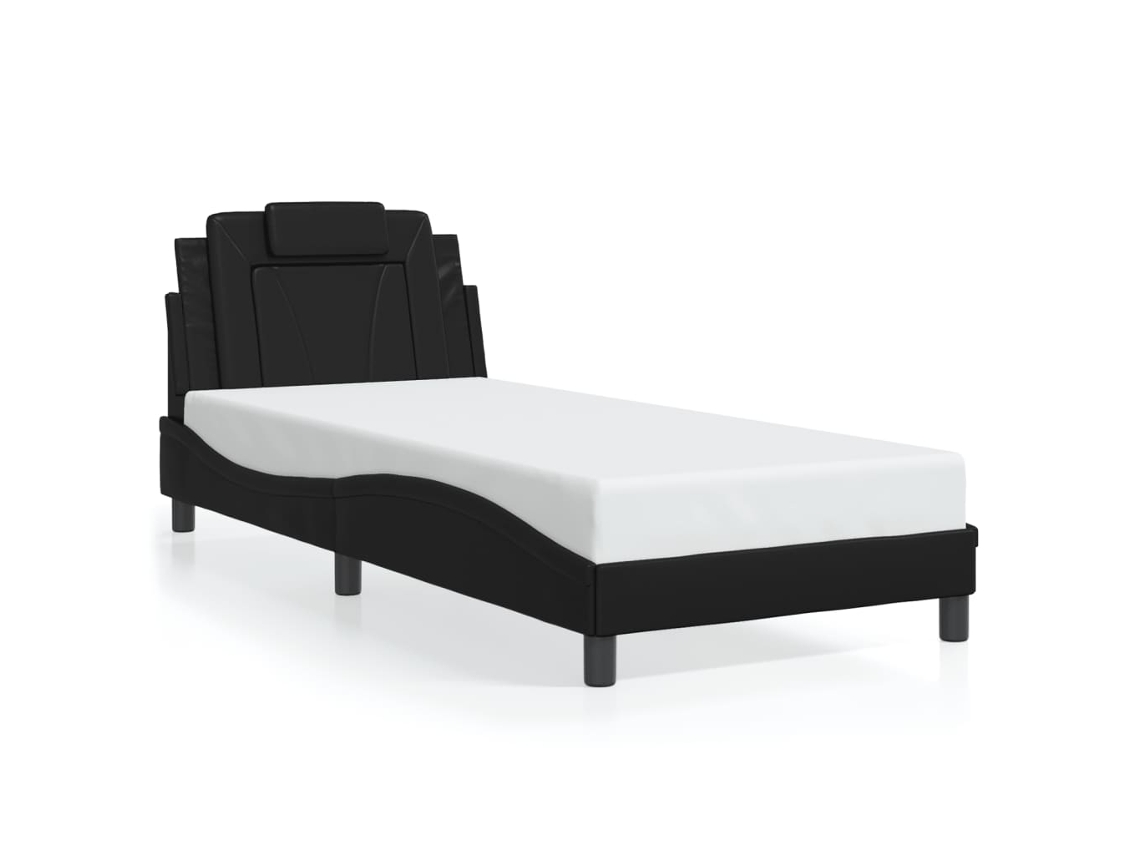 Bed Frame, Bed Frames Vidaxl Preto Couro Artificial (80 X 200 Cm)