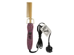2026-peine Eléctrico Caliente Dual Para Alisar Y Rizar Pelo Conducción De Calor Uniforme 220v Plug Uk Morado Brillo