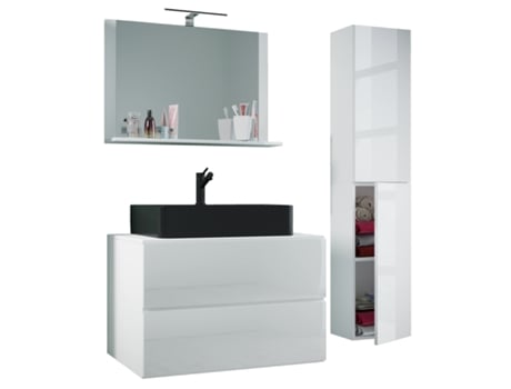 Lavatório De 4 Peças Móvel De Casa De Banho Lendas 80 Cm L Vcm