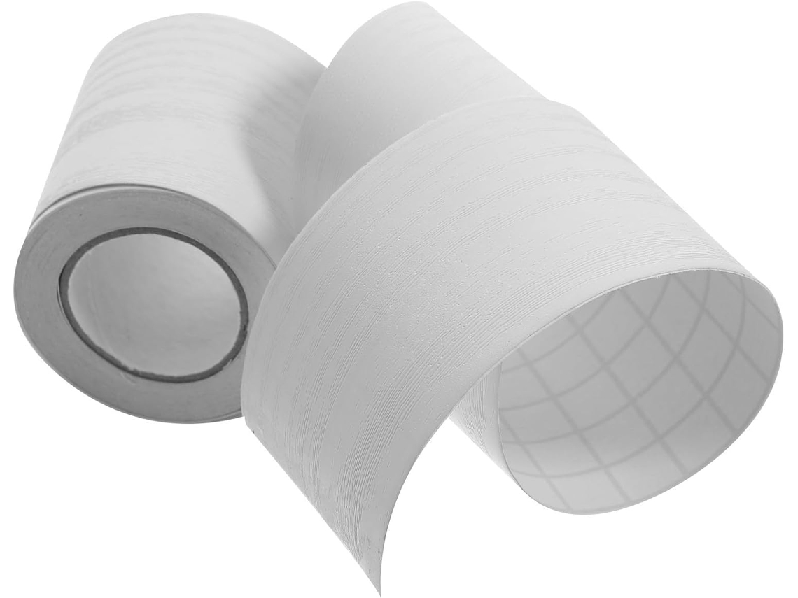Rodapé Autoadesivo Branco Em Pvc Da Mobestech Para Decoração De Paredes E Tetos, Instalação Sem Ferramentas E Proteção