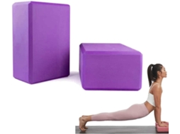 Conjunto 2 Blocos De Ioga Eva Com Alça Para Flexibilidade Postural