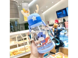 Garrafa de Água Infantil de 600ml com Desenho Criativo de Antílope, Copo Portátil para Alimentação MDUG (estilo 1)