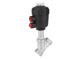 Válvula De Assento Angular Pneumática Aço Inox Conexão Rosca Dn20 3/4in Com Caixa De Plástico Espessada