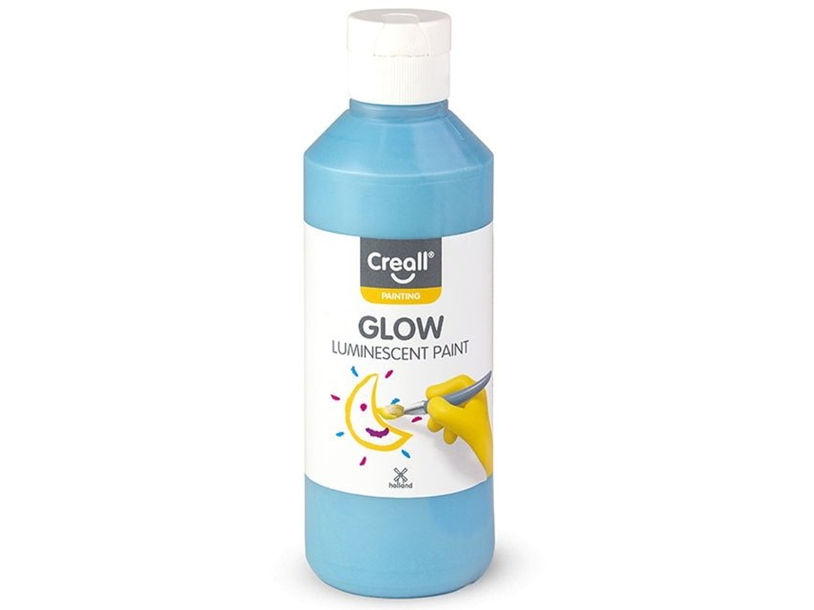 Tinta Creall Que Brilha No Escuro, Azul Tinta Luminosa 250ml