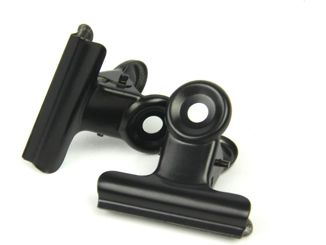 30 unidades de clipes bulldog transparentes de 22 mm, clipes metálicos comuns para arquivos pequenos, ideais para projetos técnicos, escritório e uso doméstico. BRILVIBERA