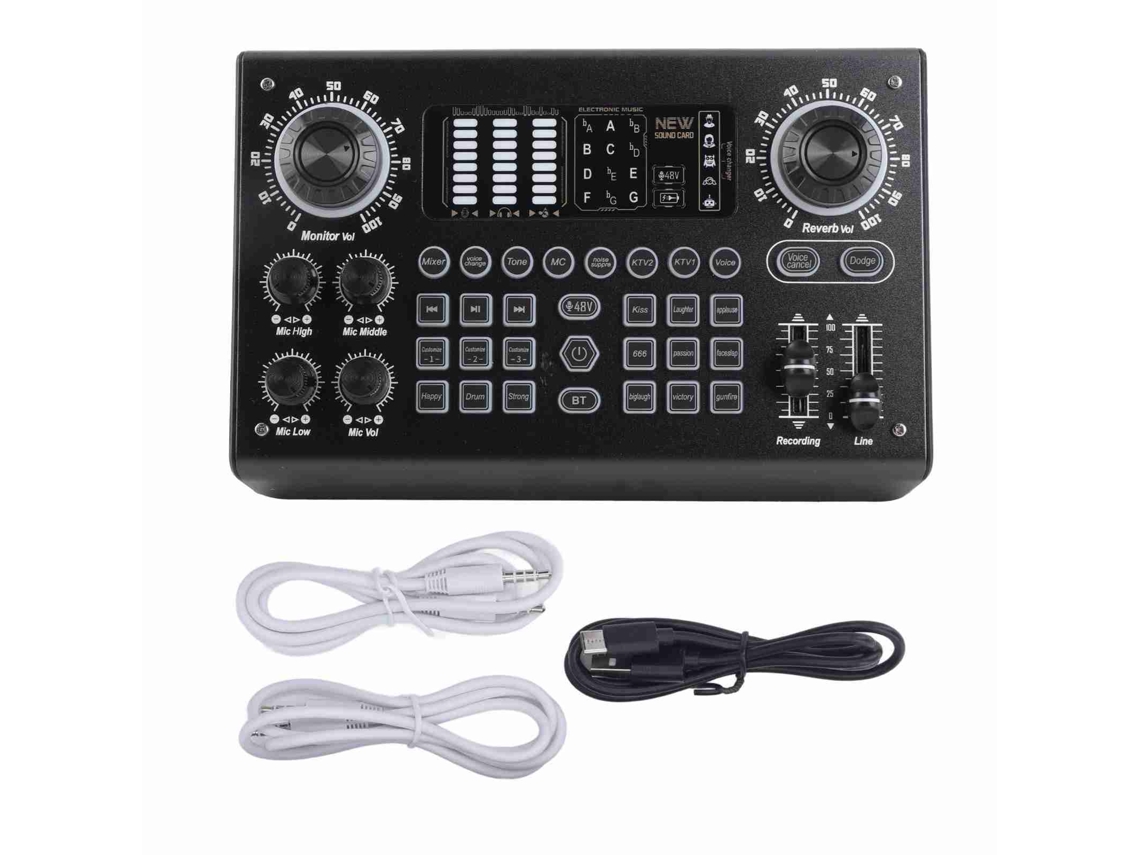 Mesa de Mistura de Áudio Digital Profissional Usb Bluetooth para Gravação Estúdio e Transmissão Ao Vivo