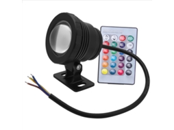 2026 luz Submarina Led Rgb Impermeável Multicolor Foco Exterior Jardim Ac/dc 12v (preto)