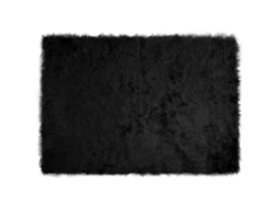 Vidaxl Tapete De De Ovelha Sintética Tafalla Preto 140 X 200 Cm