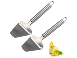 (prateado) Fatiador De Queijo Duro Em Aço Inoxidável, 2 Raspadores De Queijo, 22 Cm, Fatiador De Queijo, Queijo Grosso, Largura Dinheiro
