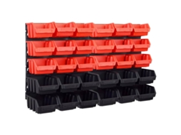 Conjunto 32 Kit De Caixas De Arrumação Vidaxl Multicolor Plástico