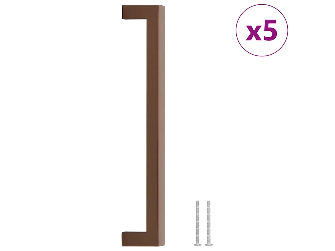 Cabinet Handle, Cabinet Handles Vidaxl Marrom Aço Inoxidável (224 Mm)