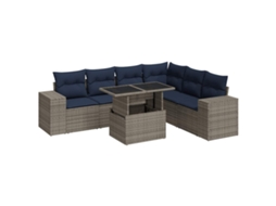 Garden Sofa Set, Garden Sofa Sets Vidaxl Preto Rattan / Vime (n/a)