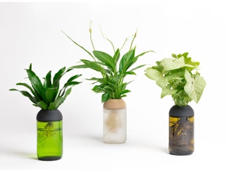 Jardineira Vertical Citysens Branco Com 3 Vasos, Kit Digital