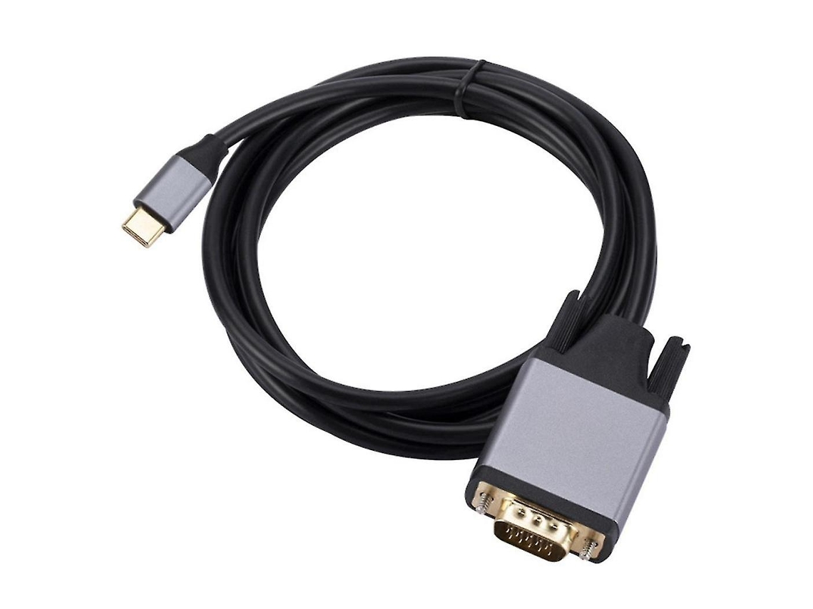 Cabo Tipo C Para Vga Adaptador Usb 3.1 Para Vga Cabo De Exibição Hd De 10 Gbps Para Monitor De Pc E Laptop Slowmoose
