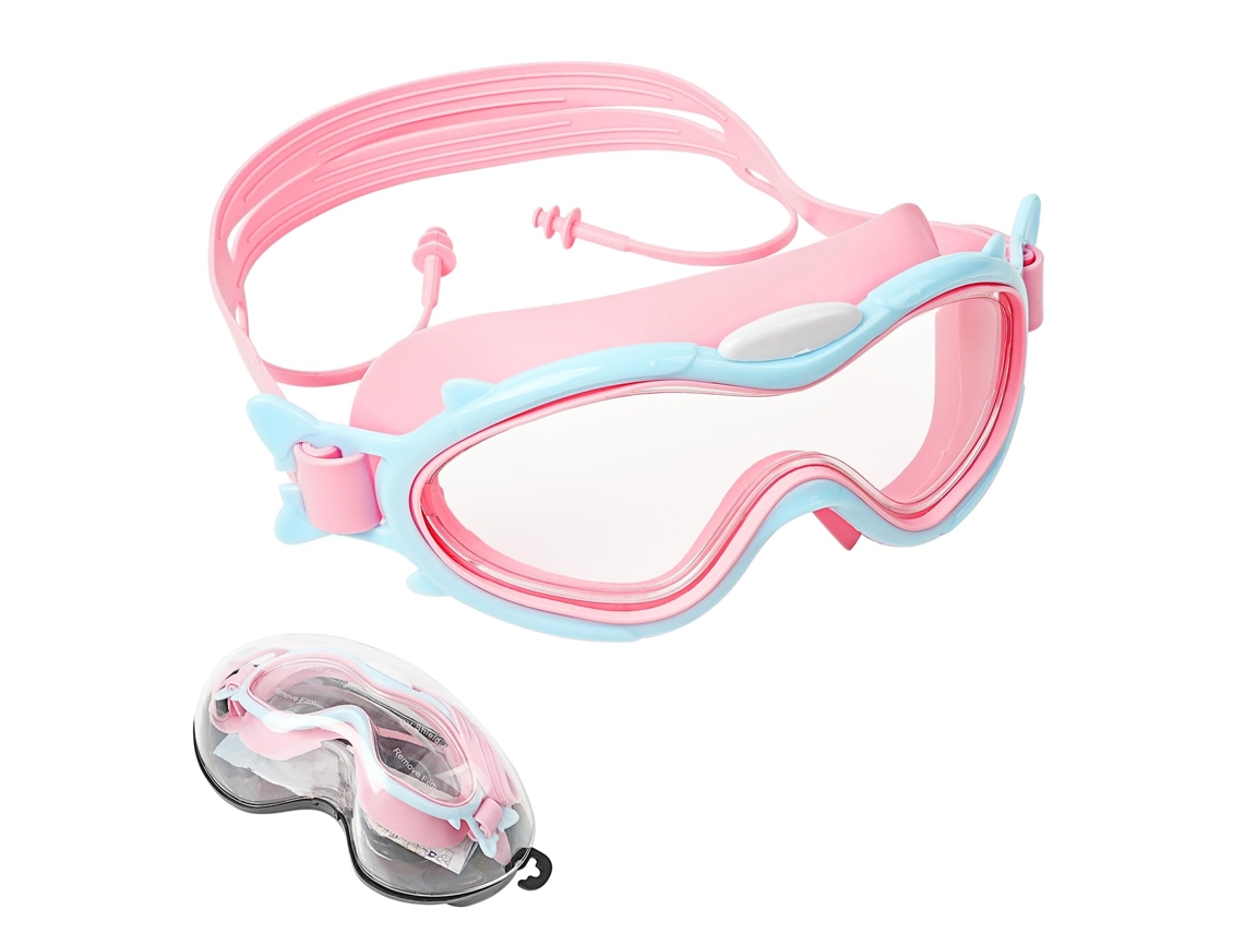 1 Par de Óculos de Natação Infantis Azuis e Rosa, com Lentes Grande angulares Integradas AQUAFORGE