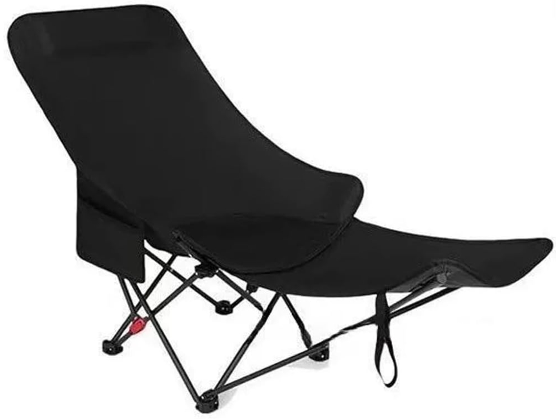 Cadeira De Acampamento Portátil Para Áreas Externas, De Metal, Tecido Oxford, Tamanho Confortável, 1505381 Zeuxo (preto)